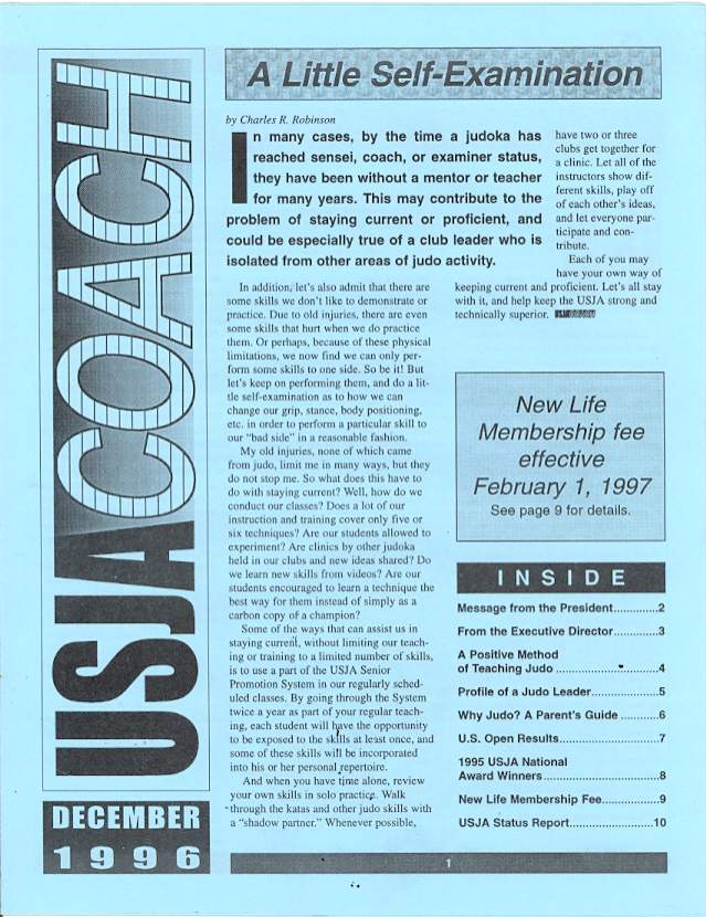 12/96 USJA Coach Newsletter